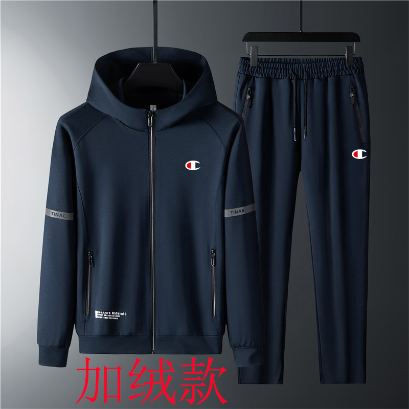 男士休闲秋冬季连帽套装