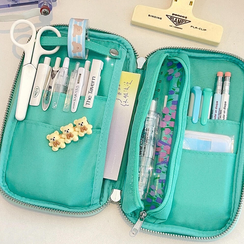 国誉轻薄小巧烧饼包笔袋大容量