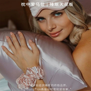 highholly玻尿酸真丝枕套单人蛋白美容枕巾伴手礼物100%桑蚕丝绸
