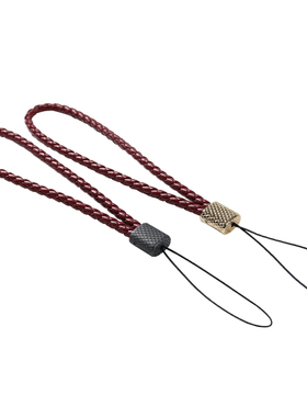 VISGARY羊皮编织钥匙链皮绳防丢手机绳手机链短款套手腕BV3002-2