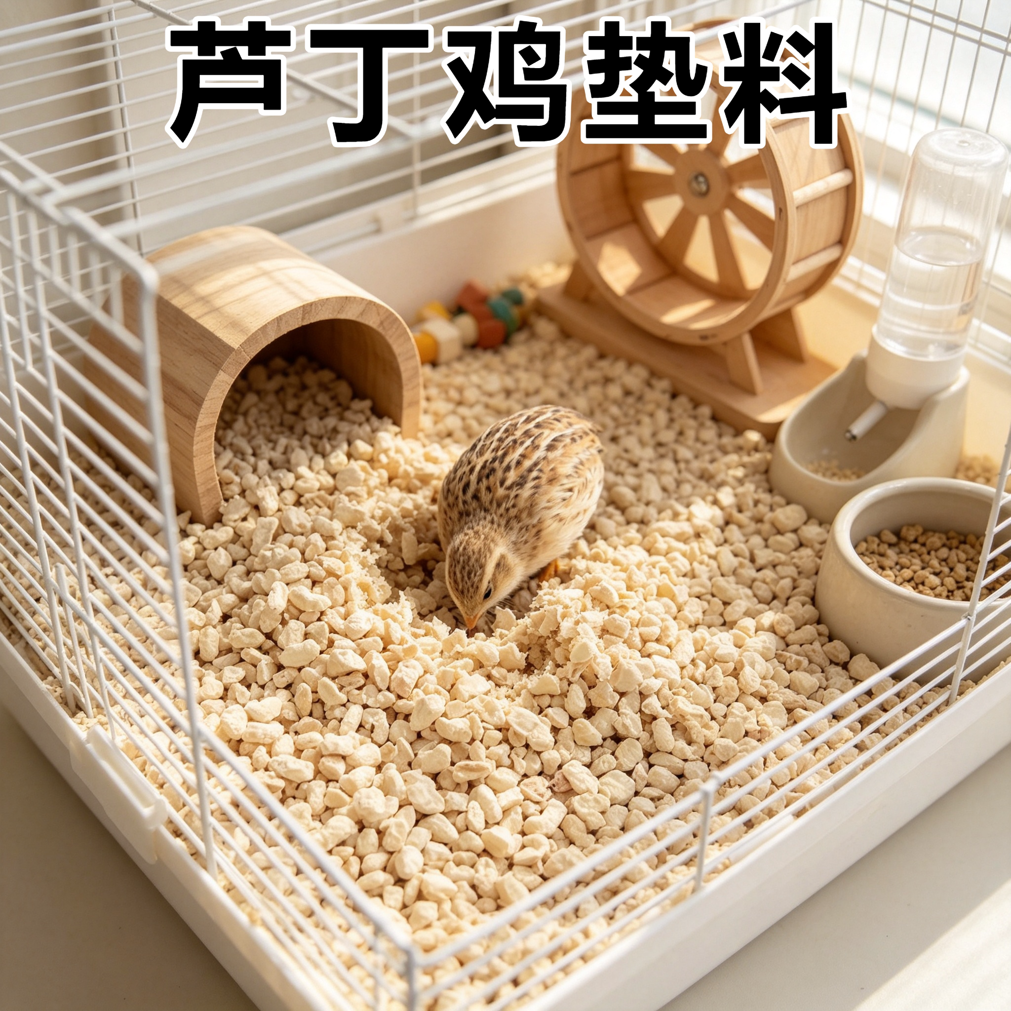 芦丁鸡专用垫料玉米芯爬宠垫料可食用不易臭四季通用造景装饰无尘