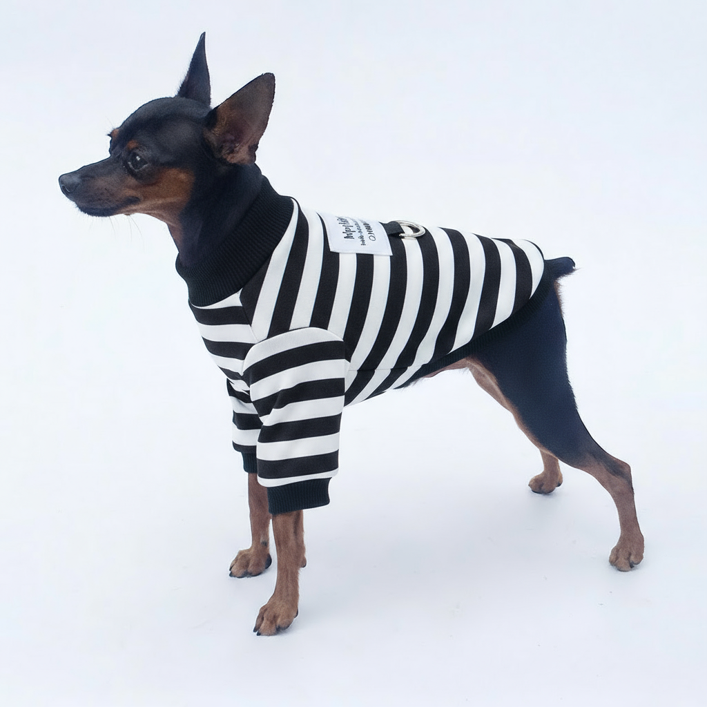 迷你杜宾小鹿犬专用狗狗衣服带牵引扣环过冬神器冬季加厚小体犬