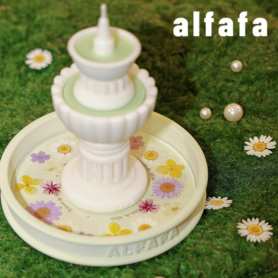 ALFAFA许愿池系列夏日梦幻花园绿色喷泉原创礼物叠叠香薰蜡烛