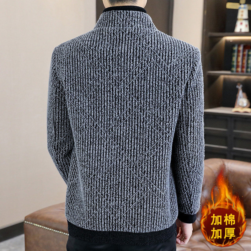 冬季新款商务休闲高品质立领毛呢大衣短款夹克加棉外套男A86p140,男装夹克,电商B226-2（原B217-2）