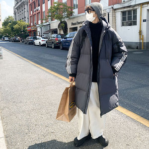 深度库存主推情侣休闲连帽中长款百搭羽绒服外套男YR2162P150图片