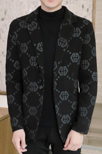 秋冬季新款主推青少年毛呢大衣短裤西服上衣外套男N715P130控188图片