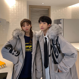 现货主推大码毛领派克服加厚情侣羽绒服外套男YR2165P165图片