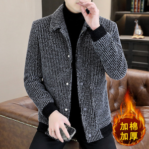 抖音男士毛呢大衣短款加厚韩版休闲夹克外套A61图片