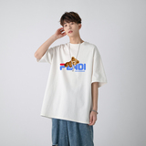 夏季新款主推青少年大码港风休闲印花落肩袖情侣短袖T恤T108，男装T恤，电商B226-2（原B217-2）