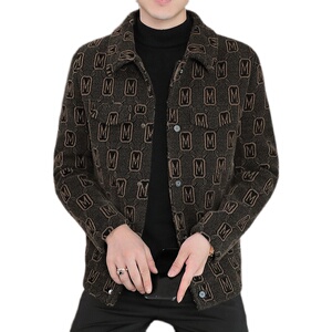 秋季新款高品质男孩毛呢大衣翻领短款夹克外套上衣N705P170图片