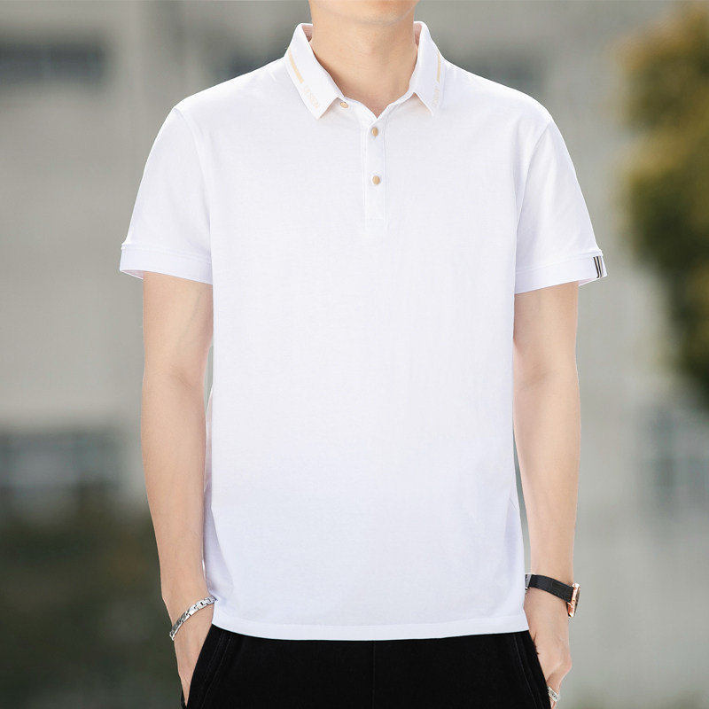 夏季新品翻领短袖T恤商务休闲简约舒适百搭polo上衣男215P33,男装T恤,电商B226-2（原B217-2）
