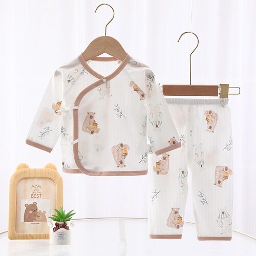 新生儿夏薄款纯棉和尚服套装