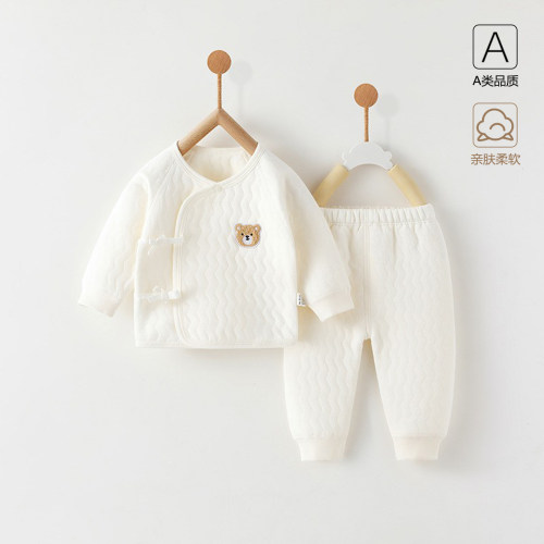 新生婴儿纯棉保暖衣服分体两件套