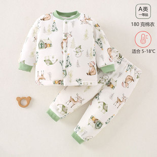 婴儿棉衣套装冬季加厚加棉无骨棉花衣男女宝宝儿童分体保暖外套03