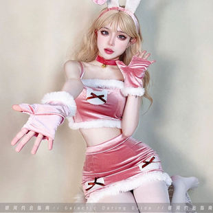 性感圣诞节制服纯欲套装 cosplay兔女郎 诱感可爱新年圣诞装 兔子装