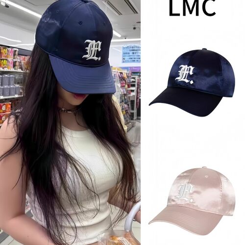 韩国小众潮牌LMC绸缎棒球帽元彬jennie同款鸭舌帽遮阳帽情侣款