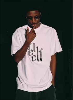 FETCH24春夏新款logoFLY HIGH印花圆领短袖T恤