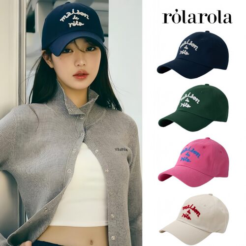 韩国小众潮牌Rolarola棒球帽张元英同款字母刺绣鸭舌帽遮阳帽帽子