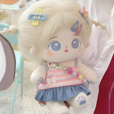 20cm裸娃送衣服可换装毛绒公仔