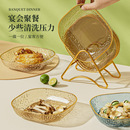 水果盘客厅家用茶几零食摆放盘2025新款 果盆轻奢高级水果盘水果篮