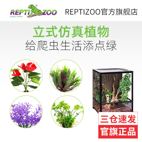 REPTIZOO仿真水草绿色装饰用品