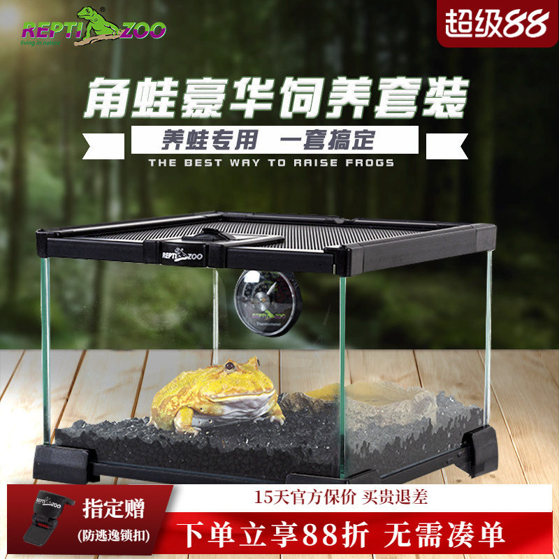 REPTIZOO瑞皮角蛙饲养箱造景图片