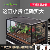 Reptizoo瑞皮爬虫宠守宫饲养箱玻璃生态雨林缸乌龟鬃狮蜥蛇寄居蟹