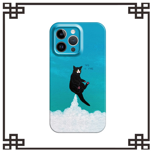 冲天屁醉酒猫适用iphone17promax菲林手机壳苹果16华为p70mate50vivos19iqoo12软红米k80note14小米15一加13T