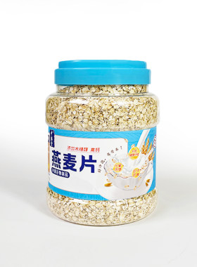 中膳堂纯燕麦片罐装1000克食品糖尿人代餐早餐糖尿饼人可适用主食