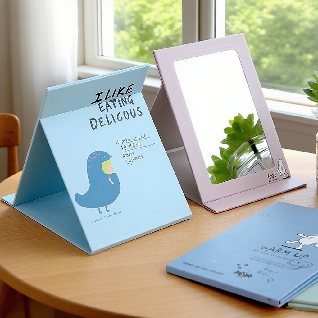 镜子化妆镜便携家用女随身小梳妆镜台式桌面折叠学生宿舍男士专用