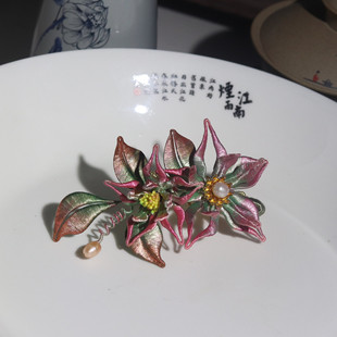 非遗缠花发夹发饰发箍古装配饰珍珠中国风复古风花朵头饰鸭嘴夹女