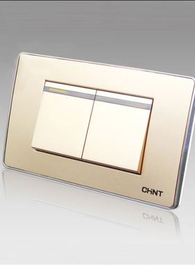 正泰118型墙壁开关插座面板NEW5F幻银一二三四五六开双控开关金色