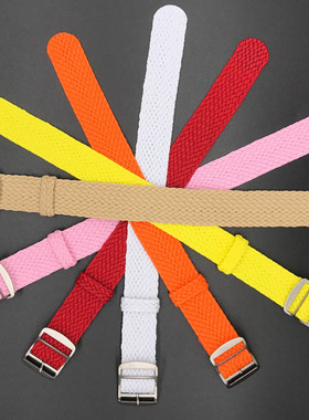 贝伦编织尼龙表带Perlon Strap尼龙表带14 16 18 20 22MM一体式带