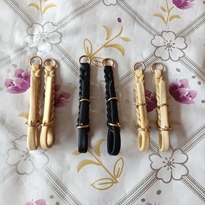 纯牛皮扯绳接头  抄手 缰绳头  黄铜圈铜签子缰绳头马具马术配件