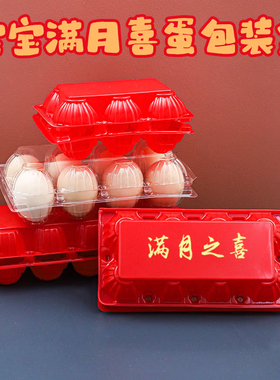 68910枚装透明塑料蛋托空宝宝满月喜蛋包装盒生鸡蛋托盘草鸡蛋盒