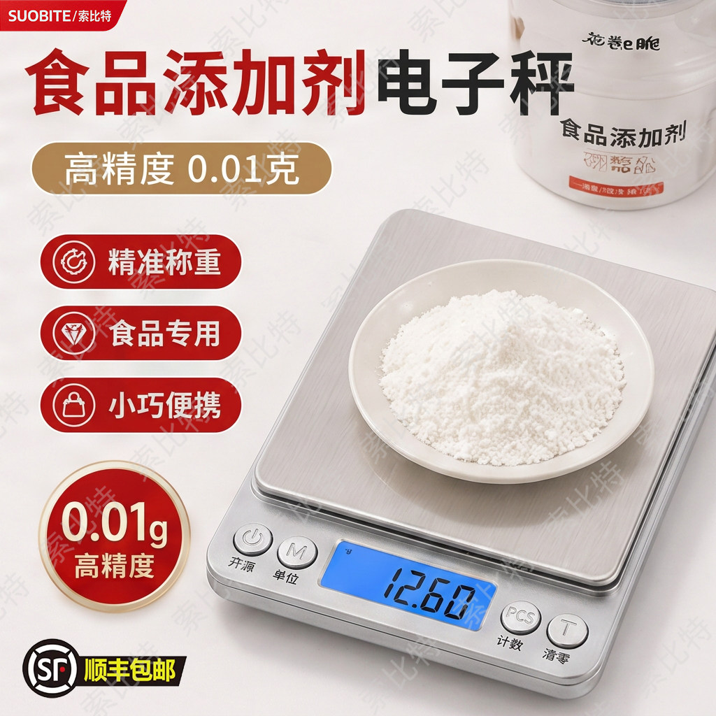 食品添加剂电子秤高精度0.01g粉末配料称重秤烘焙材料精准计量克图片