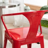 Железный металл из нержавеющей стали Цветный обеденный стул кофейня бар минималистский планировщик простые лофты промышленного стиля заднего стула