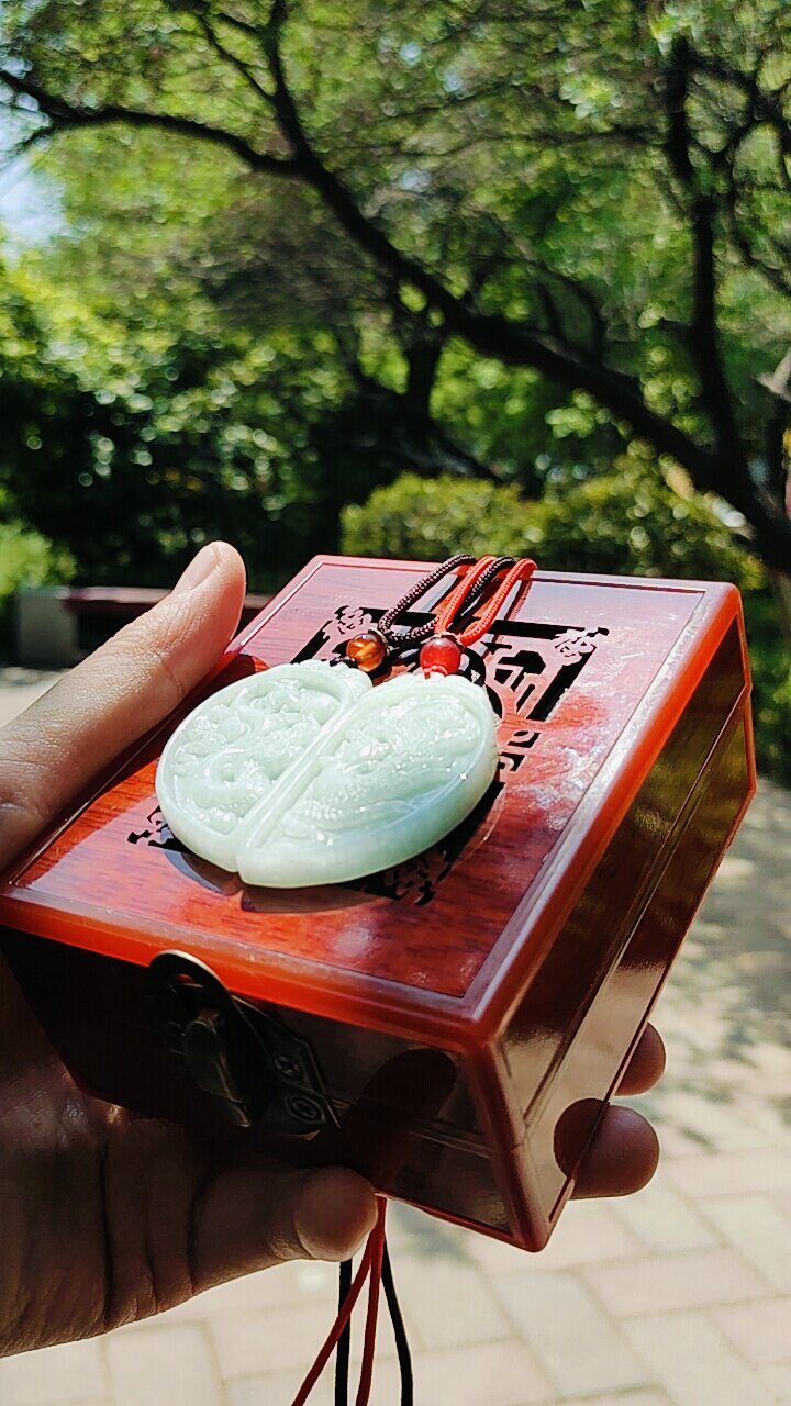 七夕情人节翡翠龙凤玉佩情侣吊坠一对刻字项链男女礼物