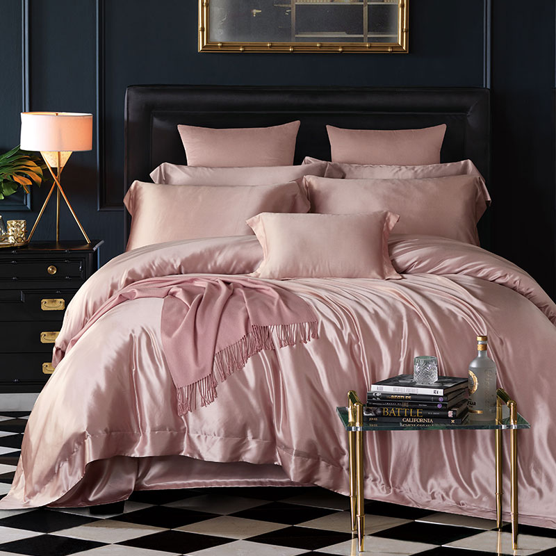 22姆米重磅100%桑蚕丝双面全真丝高端别墅四件套支持定制任意尺寸