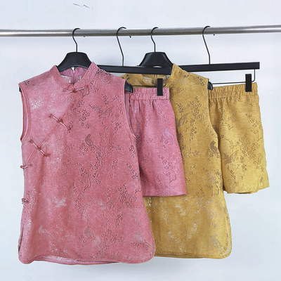 柏多伊俪新中式上衣阔腿裤套装