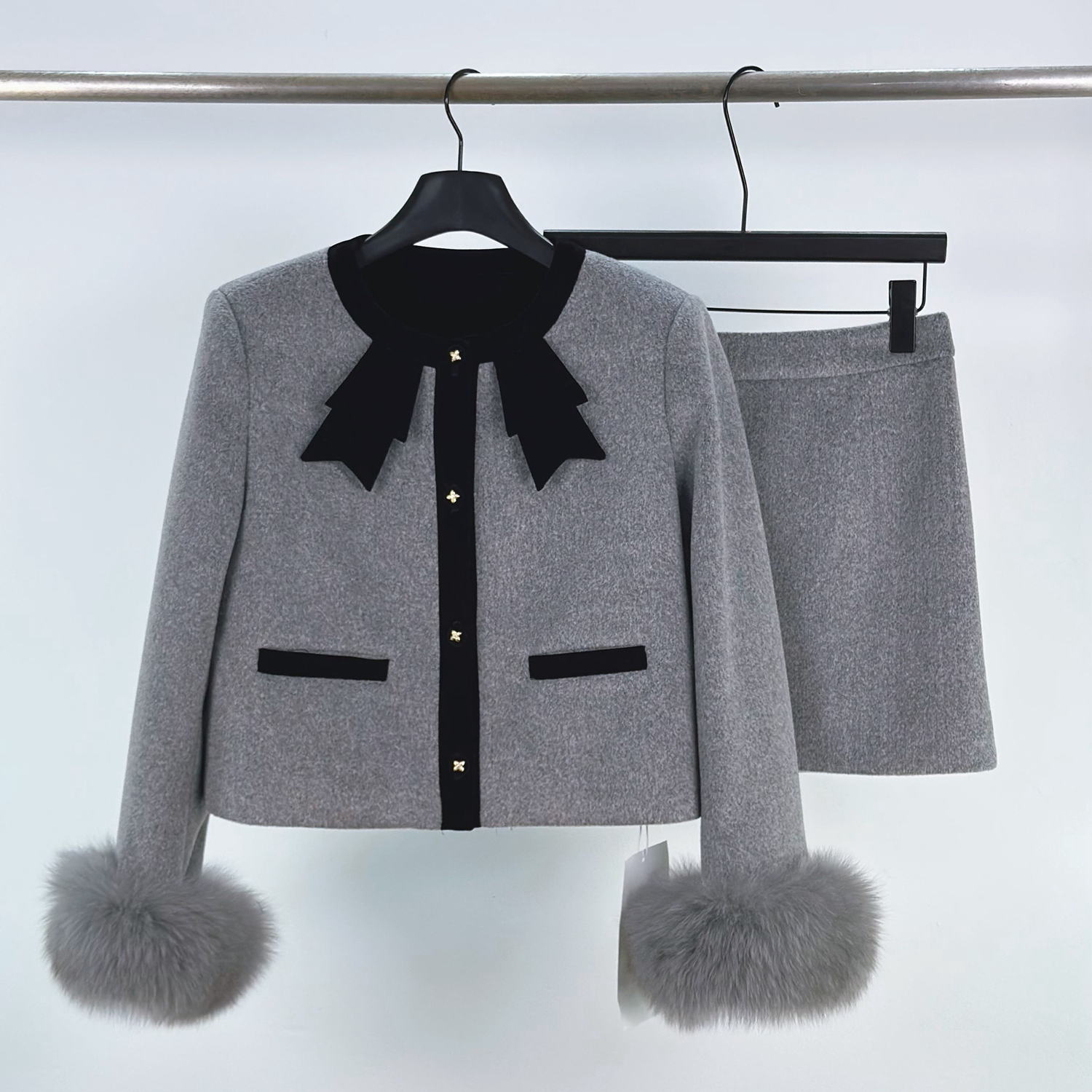 柏多伊俪上衣半身裙小香风套装