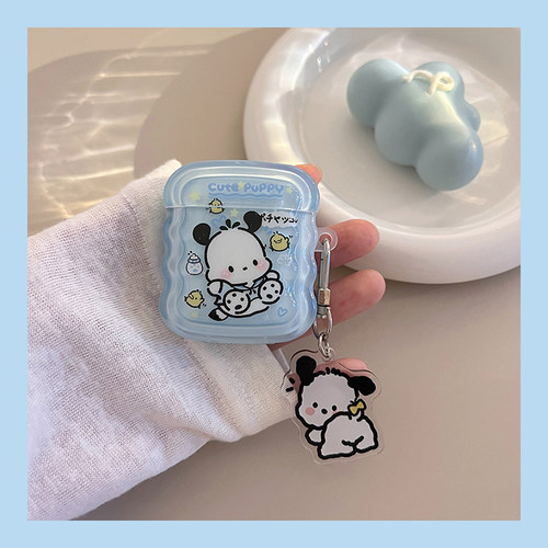 帕恰狗airpods保护壳airpods3可爱2代耳机壳pro二代耳机套适用情侣苹果耳机三代保护套小狗pro2耳机盒1蓝色一