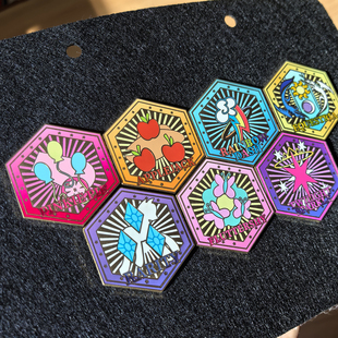 现货！我的小马驹蚀刻章金属徽章同人周边云宝吧唧M6碧琪生日礼物