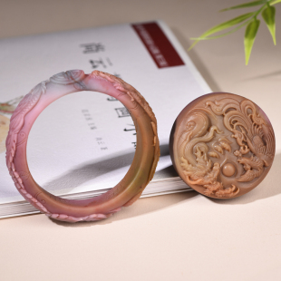 盐源玛瑙手串女男水晶玉髓玉石手链雕刻手串手镯雕刻女饰品