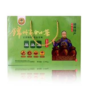 东北特产 锦州百合小菜 瓶装虾油小黄瓜礼盒 1440g 酱腌菜