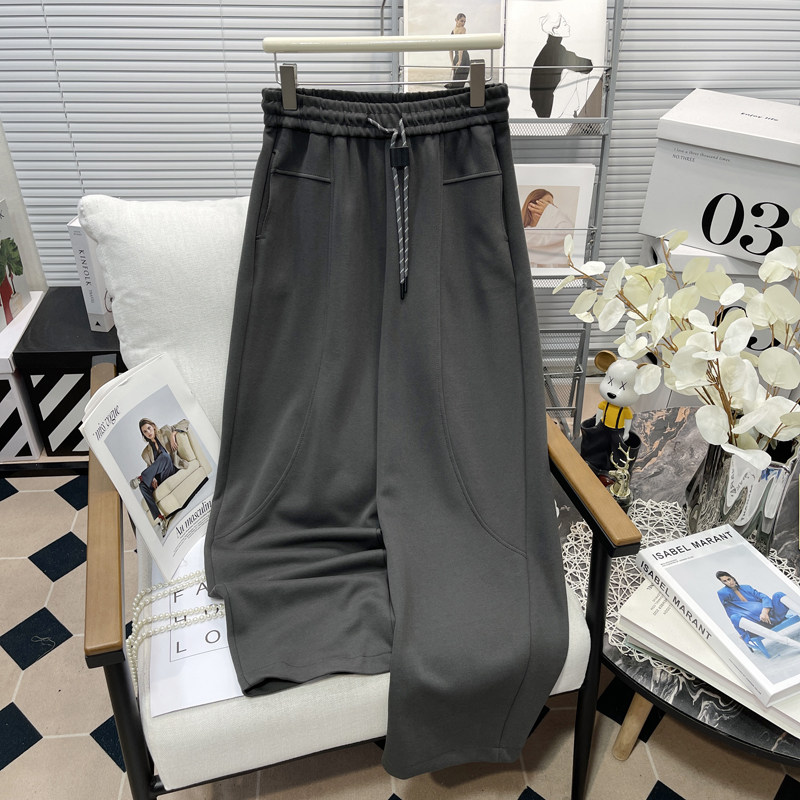 胡子叔大码女装胖mm春秋季松紧腰显瘦抽绳宽松遮肉直筒长裤休闲裤,女装/女士精品,大码裤装,淘宝优惠券,粉丝福利购,淘宝优惠卷