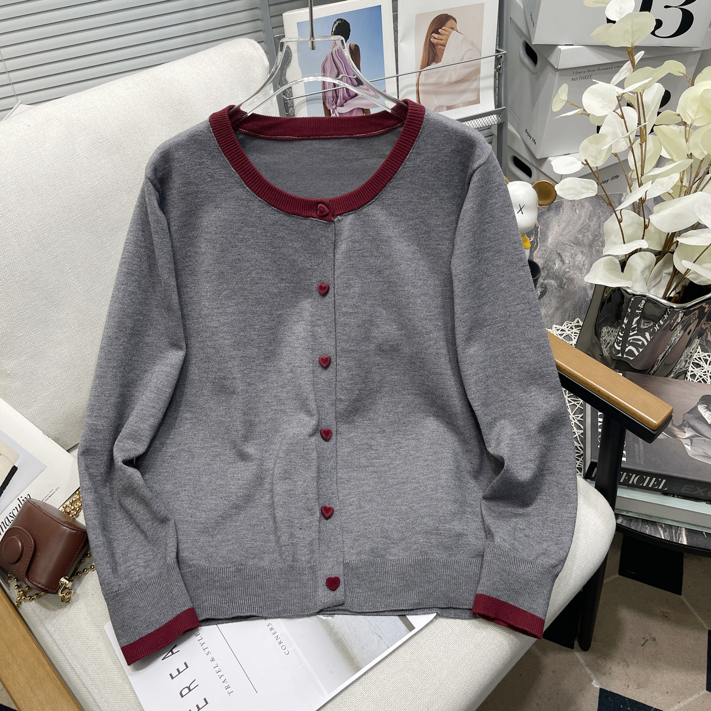 大码女装秋季洋气减龄长袖针织衫