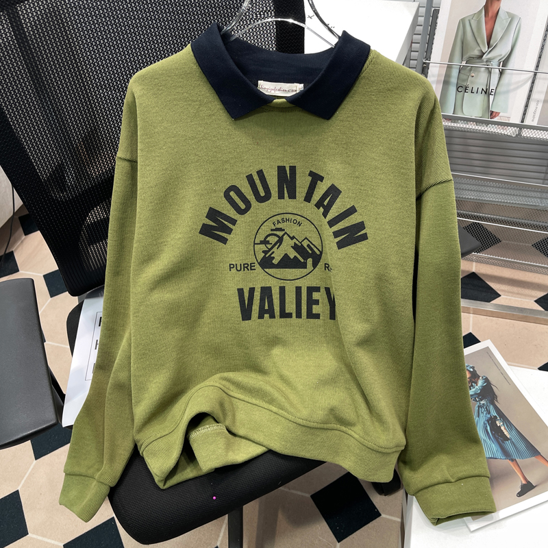 大码春秋200斤复古学院风卫衣