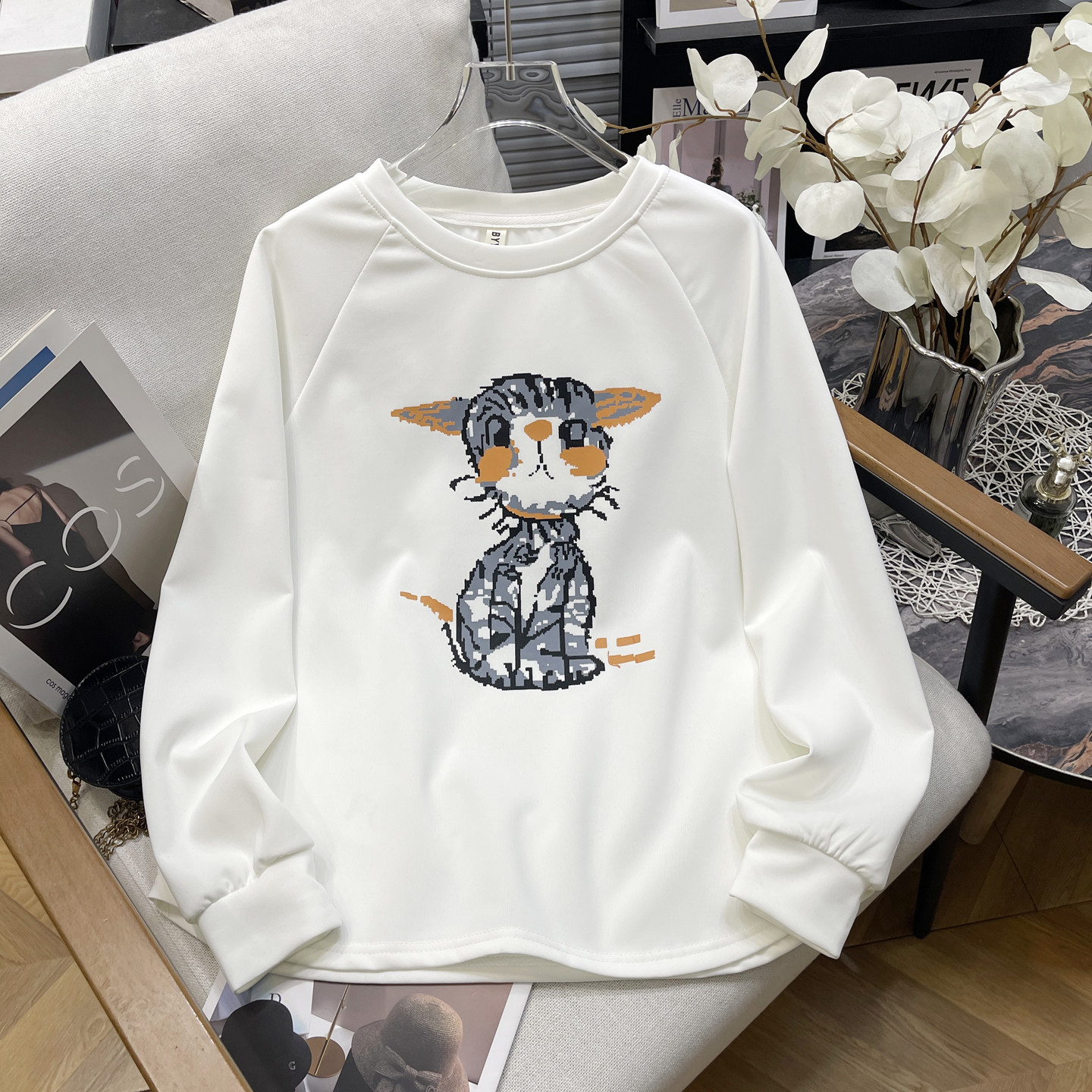 大码女装春季新款休闲卫衣女图片