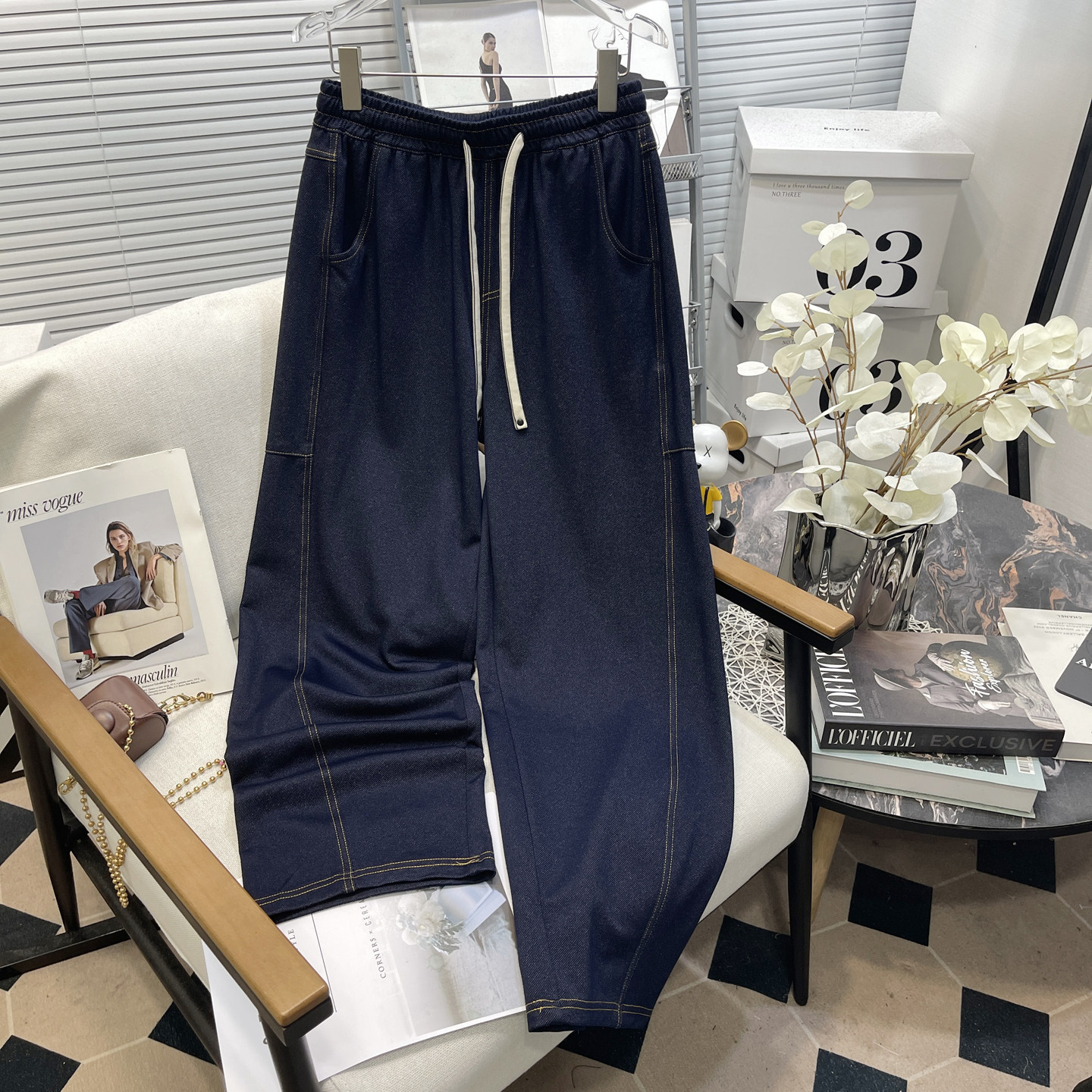 胡子叔大码女装秋季新款巨好看弯刀牛仔裤女胖mm宽松显瘦香蕉裤潮,女装/女士精品,大码裤装,淘宝优惠券,粉丝福利购,淘宝优惠卷